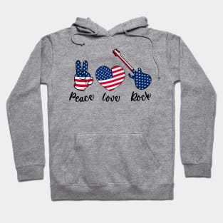 peace love Rock Hoodie